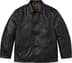Supreme Schott Leather Car Coat - Black (front)