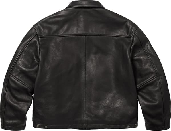 Supreme Schott Leather Clip Jacket - Black (front)