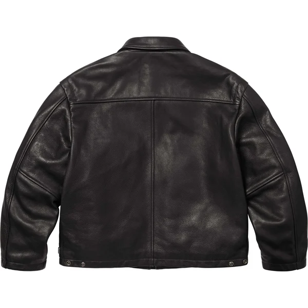 Supreme Schott Leather Clip Jacket - Black (front)