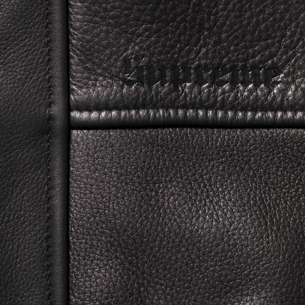 Supreme Schott Leather Clip Jacket - Black (front)
