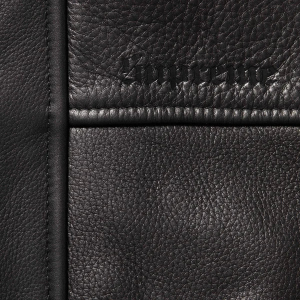 Supreme Schott Leather Clip Jacket - Black (front)