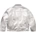 Supreme Schott Leather Clip Jacket - Silver (front)
