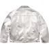 Supreme Schott Leather Clip Jacket - Silver (front)