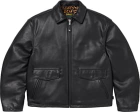 Supreme Schott Leather Racer Jacket Black