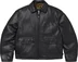 Supreme Schott Leather Racer Jacket - Black (front)