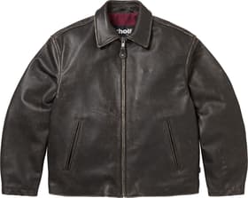 Supreme Schott Leather Racer Jacket Black