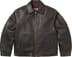 Supreme Schott Leather Racer Jacket - Black (front)