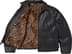 Supreme Schott Leather Racer Jacket - Black (front)