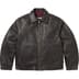 Supreme Schott Leather Racer Jacket - Black (front)