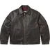 Supreme Schott Leather Racer Jacket - Black (front)