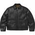 Supreme Schott Leather Racer Jacket - Black (front)