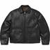 Supreme Schott Leather Racer Jacket - Black (front)