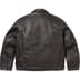 Supreme Schott Leather Racer Jacket - Black (front)