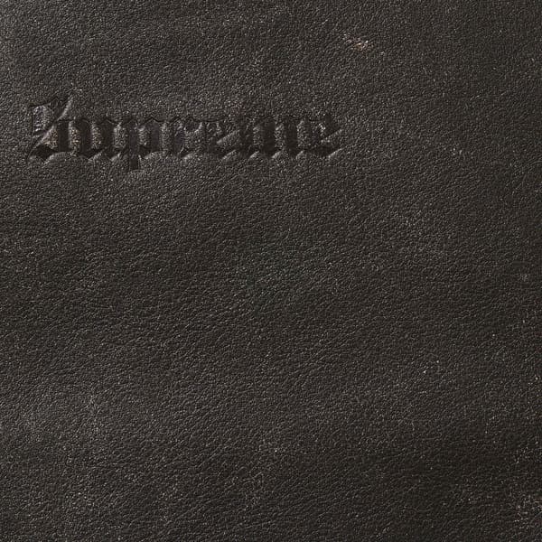 Supreme Schott Leather Racer Jacket - Black (front)