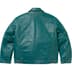 Supreme Schott Leather Racer Jacket - Teal (front)