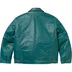 Supreme Schott Leather Racer Jacket - Teal (front)