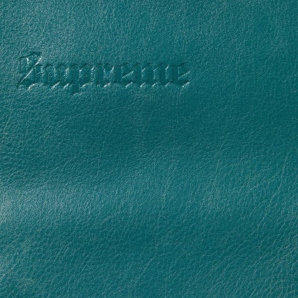 Supreme Schott Leather Racer Jacket - Teal (front)