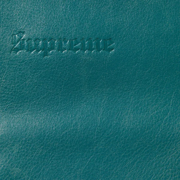 Supreme Schott Leather Racer Jacket - Teal (front)