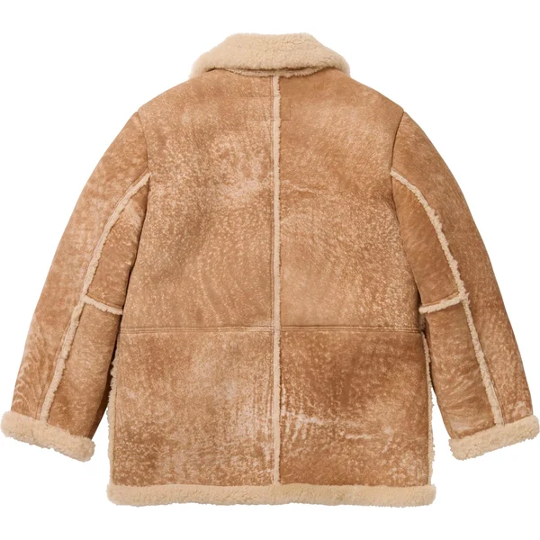 Supreme Schott Shearling Coat - Tan (front)