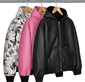 Supreme Schott Shearling Hooded Work Jacket