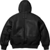 Supreme Schott Shearling Hooded Work Jacket - Black (front)