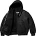 Supreme Schott Shearling Hooded Work Jacket - Black (front)