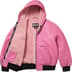 Supreme Schott Shearling Hooded Work Jacket - Pink (front)