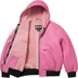 Supreme Schott Shearling Hooded Work Jacket - Pink (front)