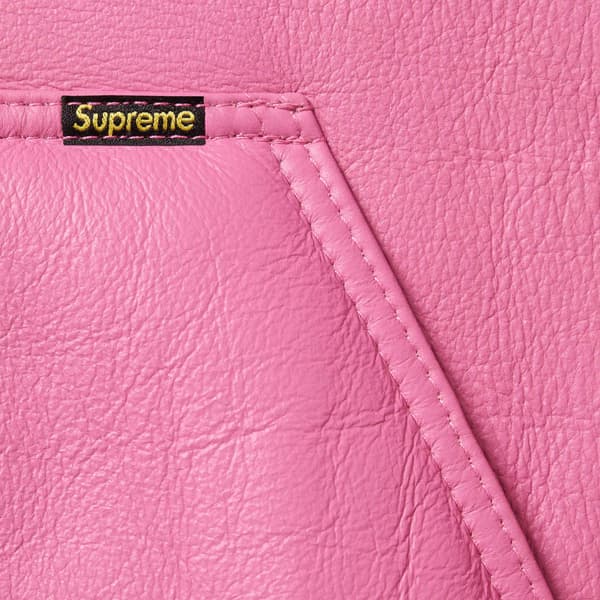 Supreme Schott Shearling Hooded Work Jacket - Pink (front)