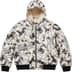 Supreme Schott Shearling Hooded Work Jacket - Snow Camo (front)