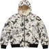 Supreme Schott Shearling Hooded Work Jacket - Snow Camo (front)