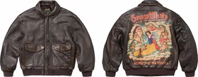 Supreme Schott Snow White Hand-Painted Leather A2 Jacket