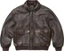Supreme Schott Snow White Hand-Painted Leather A2 Jacket - Brown (front)