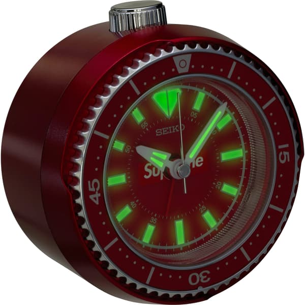 Supreme Seiko Mai Alarm Clock - Red (front)