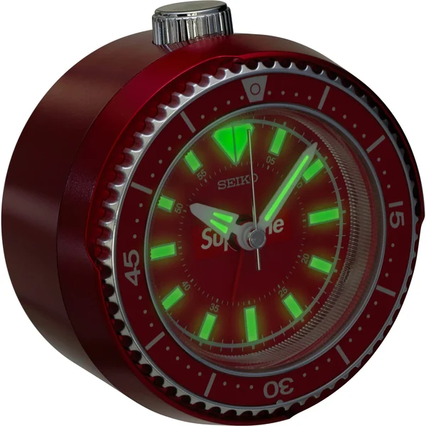 Supreme Seiko Mai Alarm Clock - Red (front)
