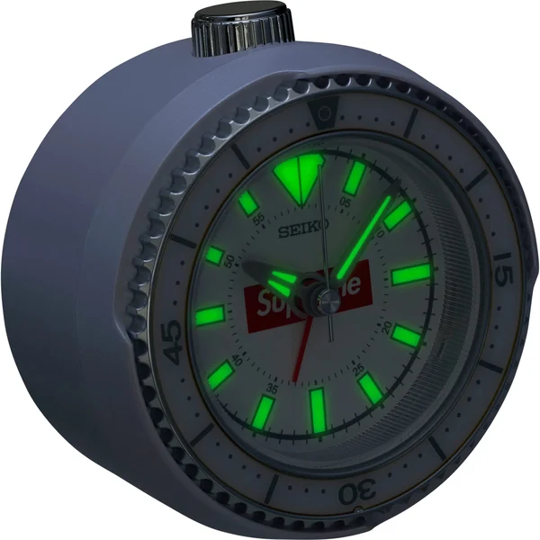 Supreme Seiko Mai Alarm Clock - White (front)