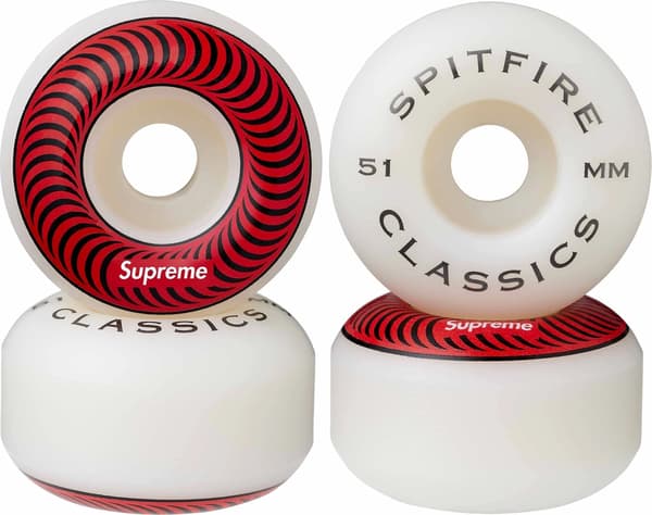 Supreme Spitfire Classic Wheels (Set of 4) - Red 51 mm (front)