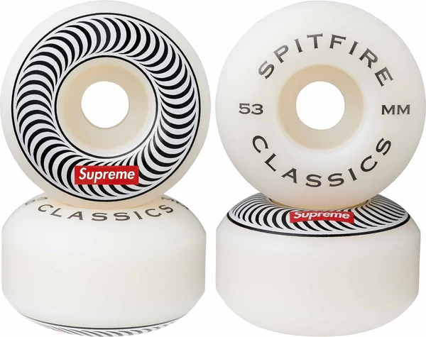 Supreme Spitfire Classic Wheels (Set of 4) - White 53 mm (front)