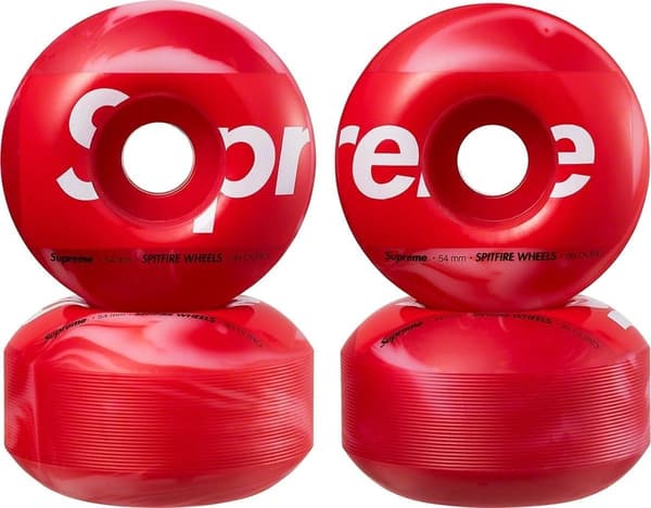 Supreme Spitfire Shop Wheels (Set of 4) - Swirl 54 mm (front)