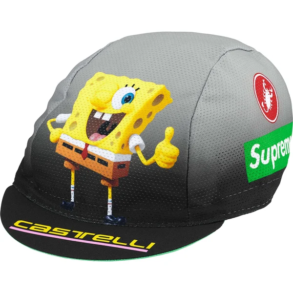 Supreme SpongeBob SquarePants Castelli Cycling Cap - Black (front)