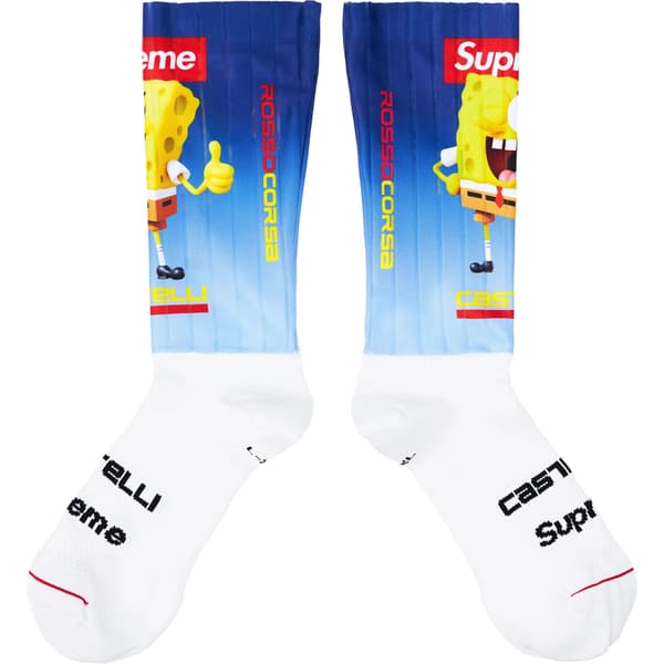 Supreme SpongeBob SquarePants Castelli Cycling Sock (1 Pack) - Blue (front)