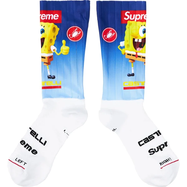 Supreme SpongeBob SquarePants Castelli Cycling Sock (1 Pack) - Blue (front)