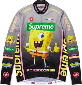 Supreme SpongeBob SquarePants Castelli L/S Cycling Jersey Black