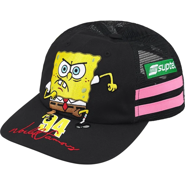 Supreme SpongeBob SquarePants Jeff Hamilton Mesh Back 6-Panel - Black (front)