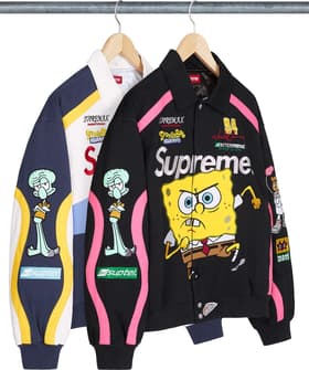 Supreme SpongeBob SquarePants Jeff Hamilton Racing Jacket
