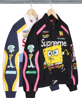 Supreme SpongeBob SquarePants Jeff Hamilton Racing Jacket
