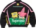 Supreme SpongeBob SquarePants Jeff Hamilton Racing Jacket - Black (front)