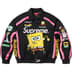 Supreme SpongeBob SquarePants Jeff Hamilton Racing Jacket - Black (front)