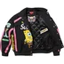 Supreme SpongeBob SquarePants Jeff Hamilton Racing Jacket - Black (front)