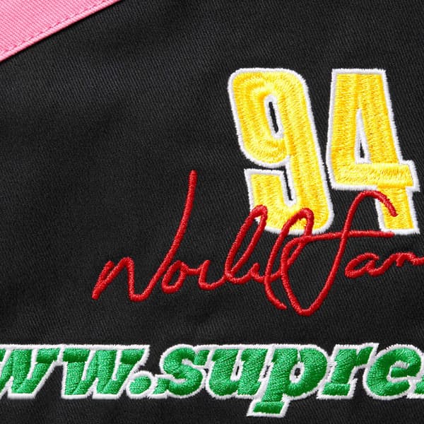 Supreme SpongeBob SquarePants Jeff Hamilton Racing Jacket - Black (front)